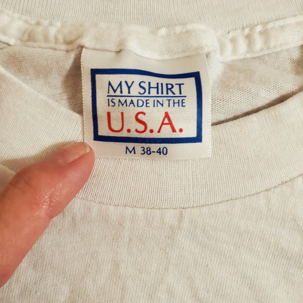 'Hands across America' vintage graphic tee May 1986 Med. - Picture 4 of 8